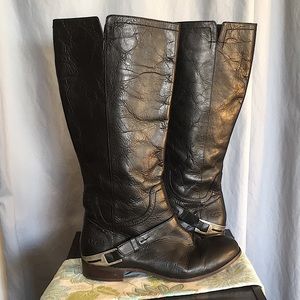 UGG Channing Riding Boot Leather Black 8.5 Like New